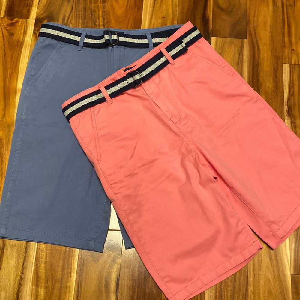 NEW Boy’s Size 16 Cotton Children’s Place Shorts with Belts: Bundle of 2